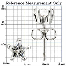 Load image into Gallery viewer, Silver Studs 925 Sterling Earrings Star Rhodium Women AAA Grade CZ Clear Triangle (5mm)