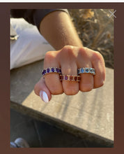 Load image into Gallery viewer, AMETHYST EMERALD CUT ETERNITY RING 14K Gold