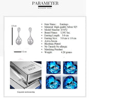 Load image into Gallery viewer, 925 Sterling Silver Pave Earrings Made with AAA-Zircon
