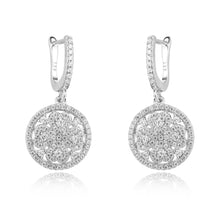 Load image into Gallery viewer, 925 Sterling Silver Round Earrings Made with AAA-Zircon