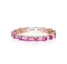 Load image into Gallery viewer, BAGUETTE ETERNITY RING (Available in 5 Colors Stones)