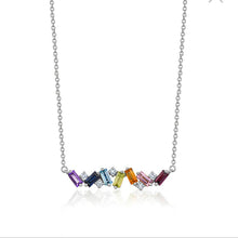 Load image into Gallery viewer, MULTI COLOR GEMSTONE NECKLACE DIAMOND (0.10CTW) 14K Gold