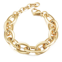 Charger l'image dans la galerie, Fancy Stainless steel OVAL LINKS Bracelet