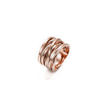 Load image into Gallery viewer, RING ROSE INTERTWINED STATEMENT