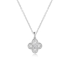 Load image into Gallery viewer, 925 Sterling Silver Leaf Pave Pendant Made with AAA-Zircon