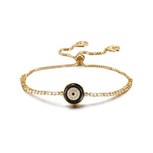 Load image into Gallery viewer, 925 STERLING SILVER EVIL EYE CHARM BRACELET