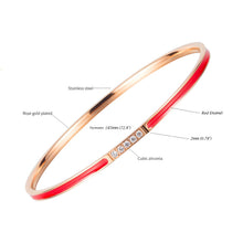 Load image into Gallery viewer, Stainless steel "Enamel" Bracelet Cubic zirconium