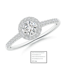 Load image into Gallery viewer, Round Diamond Halo Engagement Ring
