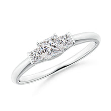 Load image into Gallery viewer, 3-Stone Princess Cut Diamond Engagement Ring
