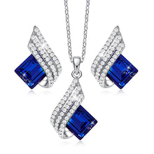 Load image into Gallery viewer, 925 Sterling Silver Pendant Made with Crystal From Swarovski(R) Sapphire