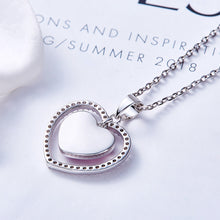 Load image into Gallery viewer, 925 Sterling Silver Heart Pendant Made with Crystal From Swarovski(R) Rose