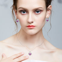 Load image into Gallery viewer, 925 Sterling Silver Heart Pendant Made with Crystal From Swarovski(R) Rose