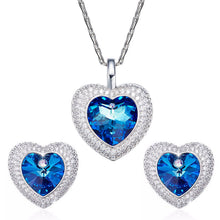 Load image into Gallery viewer, 925 Sterling Silver Jewelry Set for Women Made with Crystals from Swarovski(R)