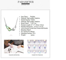 Load image into Gallery viewer, Stainless Steel Heart Pendant Made with Crystal from SWAROVSKI®-Peridot

