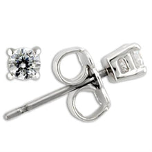 Load image into Gallery viewer, Silver Studs 925 Sterling Earrings Rhodium Women AAA Grade CZ Clear (3mm)
