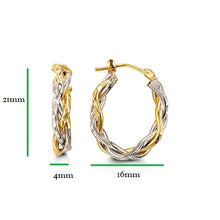 Load image into Gallery viewer, Hoops Earrings in 10kt Yellow &amp; White &amp; Rose Gold
