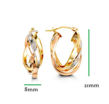 Load image into Gallery viewer, Hoops Earrings in 10kt 3 Colors
