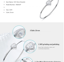 Load image into Gallery viewer, 925 Silver Triangle Bangle Pave with AAA-Zircon Made with "Crossfor Component"-Dancing Stones
