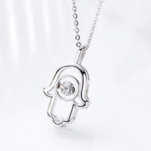 Load image into Gallery viewer, 925 Sterling Silver Hand Pendant Made with Crystal From Swarovski(R)-AAA-Zircon
