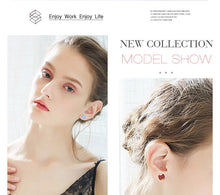 Load image into Gallery viewer, Silver Studs 10 mm Made with Amethyst Crystals From SWAROVSKI(R) Crystal
