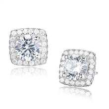 Load image into Gallery viewer, Silver Earrings Rhodium Women AAA Grade CZ Clear
