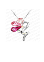 Load image into Gallery viewer, Stainless Steel Pendant Flower Made with Crystal from SWAROVSKI®-Rose
