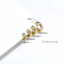 Load image into Gallery viewer, Huggie Earrings in 10kt Yellow Gold Cubic Zirconium
