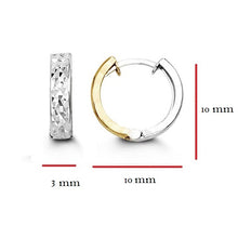Load image into Gallery viewer, Huggie Earrings in 10kt Yellow &amp; White Gold
