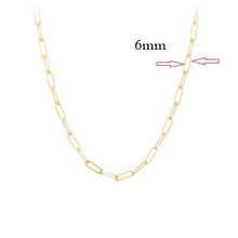 Load image into Gallery viewer, 10k Gold 6.0mm Paper Clip Chain
