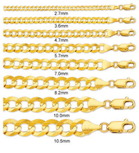 Load image into Gallery viewer, 10K Gold 6mm Flat Curb Chain
