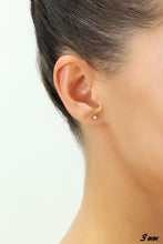 Load image into Gallery viewer, 10K WHITE GOLD CLASSIC BALL STUD EARRINGS, ALL SIZES-3mm
