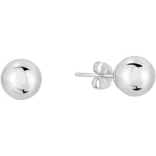 Load image into Gallery viewer, 10K WHITE GOLD CLASSIC BALL STUD EARRINGS, ALL SIZES-5mm
