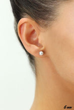 Load image into Gallery viewer, 10K WHITE GOLD CLASSIC BALL STUD EARRINGS, ALL SIZES-6mm
