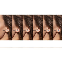 Load image into Gallery viewer, 10K SOLID WHITE GOLD CLASSIC ROUND Cubic Zirconium Stud EARRINGS-8mm-4.00ctw.
