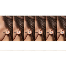 Load image into Gallery viewer, 10K SOLID YELLOW GOLD CLASSIC ROUND Cubic Zirconium Stud EARRINGS-8mm-4ctw.
