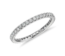 Load image into Gallery viewer, Micropavé Diamond Eternity Ring in 14k White Gold (1/4 ctw.)
