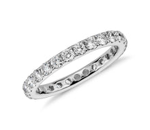 Load image into Gallery viewer, Micropavé Diamond Eternity Ring in 14k White Gold (1/4 ctw.)
