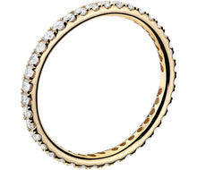 Load image into Gallery viewer, Diamond Micropavé Eternity Ring in 14k Yellow Gold
