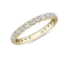 Load image into Gallery viewer, Diamond Micropavé Eternity Ring in 14k Yellow Gold
