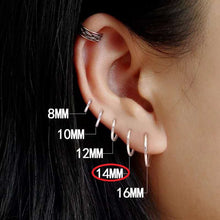 Load image into Gallery viewer, Fancy Stainless steel Hoops Silver Color Earrings
