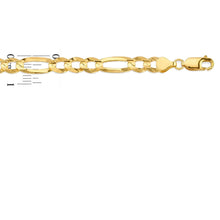 Load image into Gallery viewer, 10K Yellow Gold Figaro Bracelet 6.7 mm
