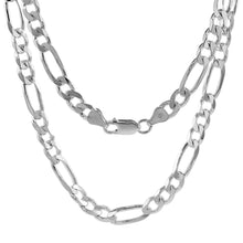 Load image into Gallery viewer, Sterling Silver 7 mm Figaro Chain

