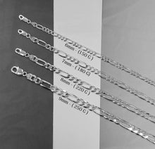 Load image into Gallery viewer, Sterling Silver 8 mm Figaro Chain
