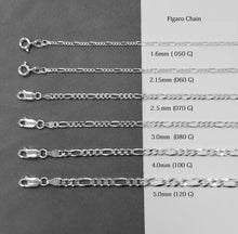 Load image into Gallery viewer, Sterling Silver 2 mm Figaro Chain
