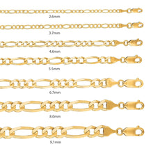 Load image into Gallery viewer, 10K Gold 2.5 mm Figaro (Hollow)

