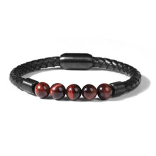 Load image into Gallery viewer, Fancy Stainless steel &amp; Genuine Leather Bracelet
