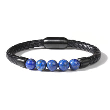 Load image into Gallery viewer, Fancy Stainless steel &amp; Genuine Leather Bracelet
