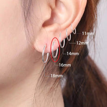 Load image into Gallery viewer, Huggie Earrings in 10kt White Gold
