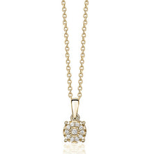 Load image into Gallery viewer, CLUSTER DIAMOND NECKLACE 14K Gold 0.06 ctw.
