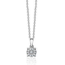 Load image into Gallery viewer, CLUSTER DIAMOND NECKLACE 14K Gold 0.06 ctw.
